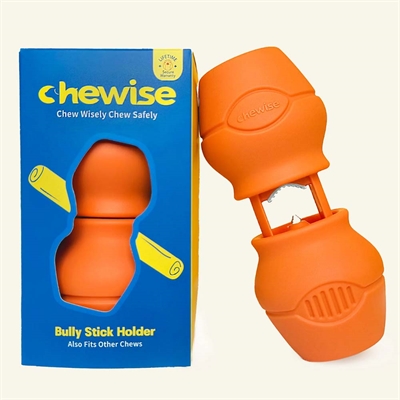 Chewise Bully Stick Holder För Hundsnacks ORANGE Medium